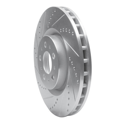 R1 Concepts R1 04-07 Volvo V70 Front Left Drilled & Slotted Silver Brake Rotor