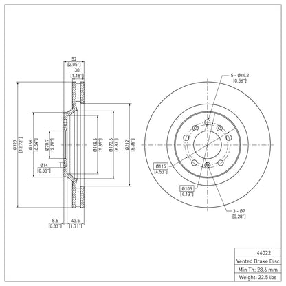 DFC 06-16 Buick Allure Front GeoSPEC Coated Rotor