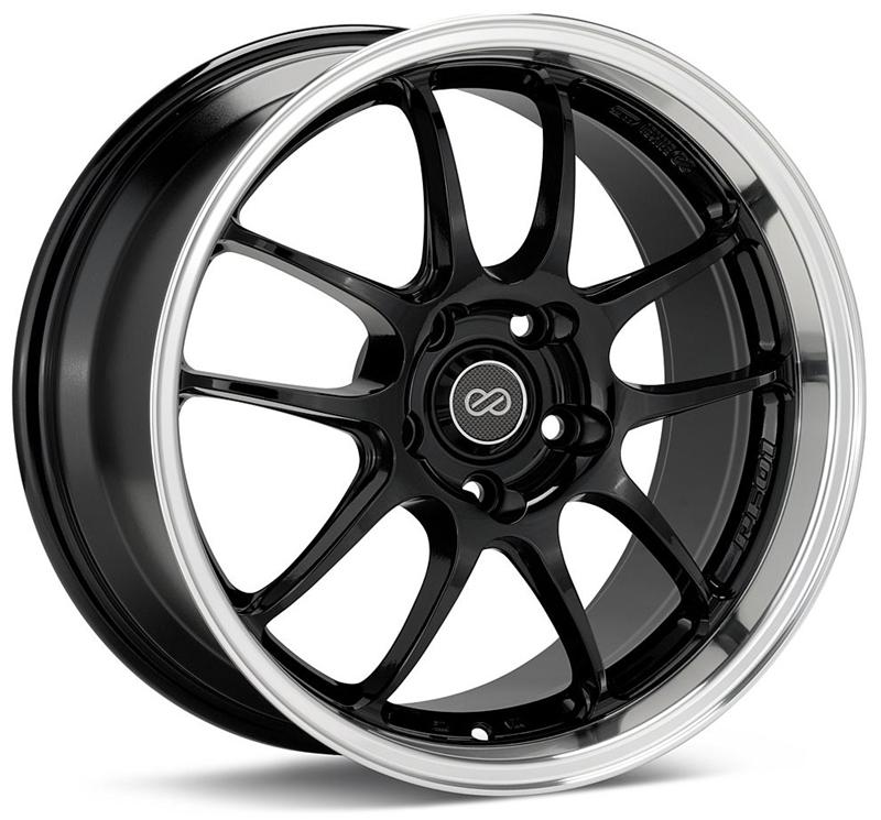 Enkei PF01SS 17x9 5x114.3 48mm Offset 75mm Bore Diameter White with Machined Lip Wheel