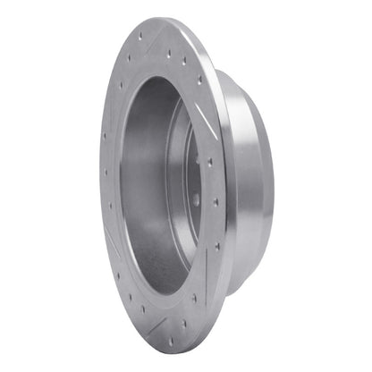 R1 Concepts R1 86-89 Jaguar VanDEN PLAS Rear Right Drilled & Slotted Silver Brake Rotor
