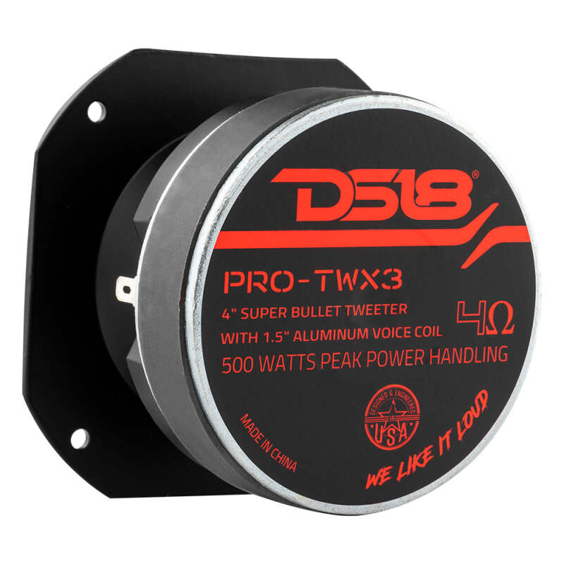 DS18 4in Super Bullet Tweeter 250 Watts RMS 1.5in Titanium Vc 4 ohm