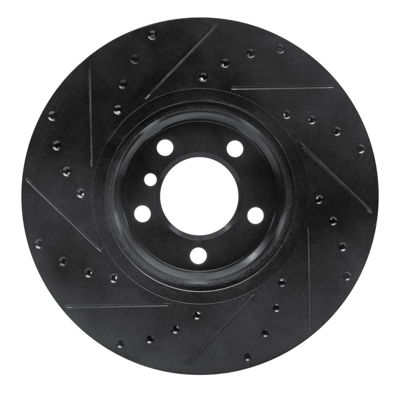 R1 Concepts R1 12-18 BMW 228I Front Left Drilled & Slotted Black Brake Rotor