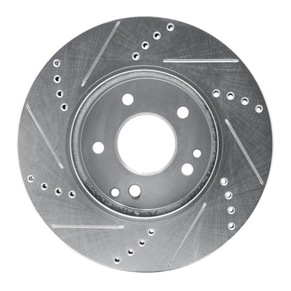 R1 Concepts R1 96-15 Mercedes-Benz SLK230 Front Right Drilled & Slotted Silver Brake Rotor