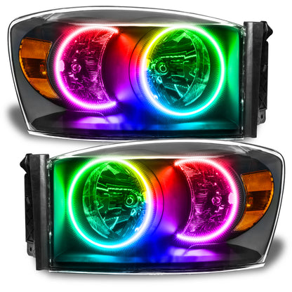 ORACLE Lighting Oracle 07-08 Dodge Ram SMD HL - Black - ColorSHIFT w/o Controller