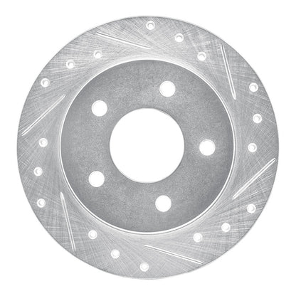 R1 Concepts R1 88-94 Buick Regal Rear Right Drilled & Slotted Silver Brake Rotor