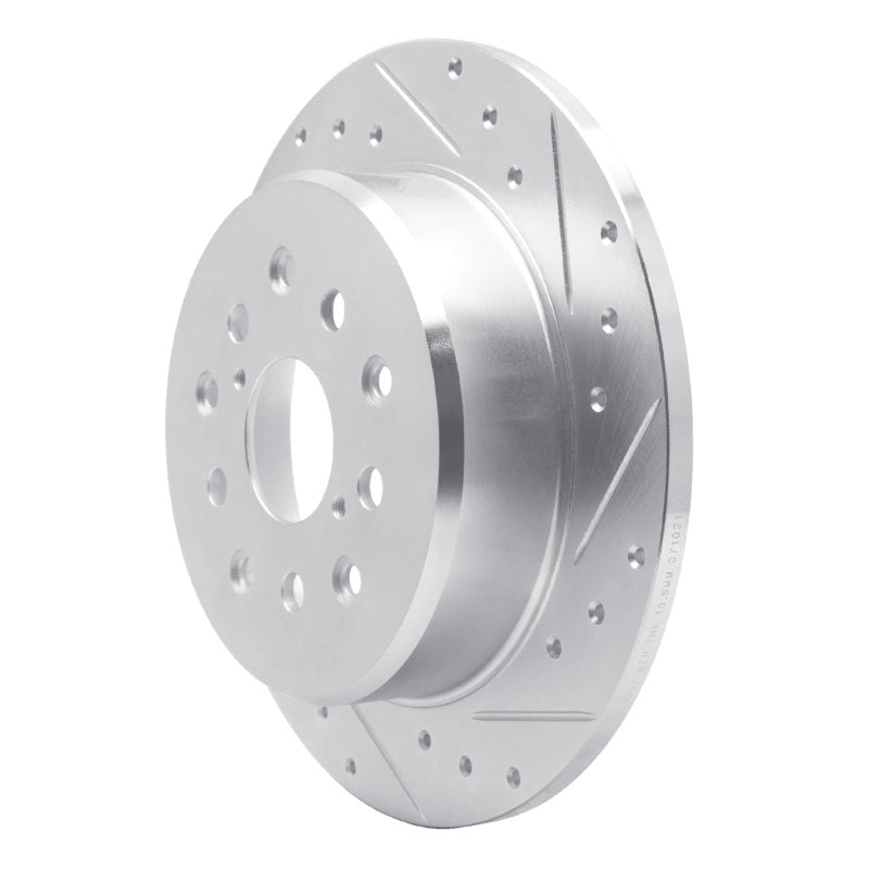 R1 Concepts R1 98-10 Lexus IS300 Rear Right Drilled & Slotted Silver Brake Rotor