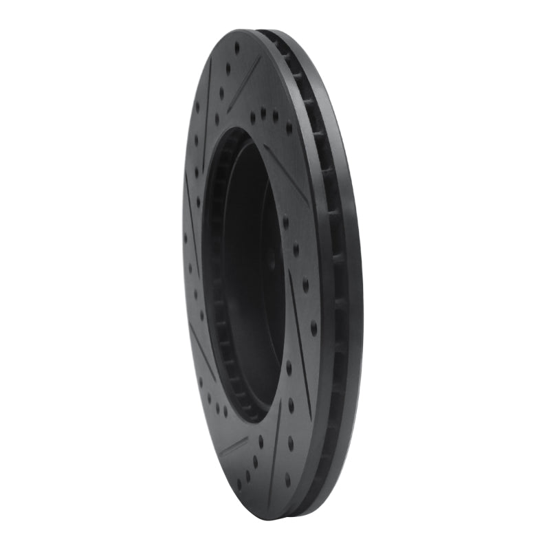 R1 Concepts R1 94-97 Mercedes-Benz C280 Front Right Drilled & Slotted Black Brake Rotor