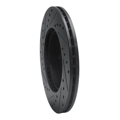 R1 Concepts R1 94-97 Mercedes-Benz C280 Front Right Drilled & Slotted Black Brake Rotor