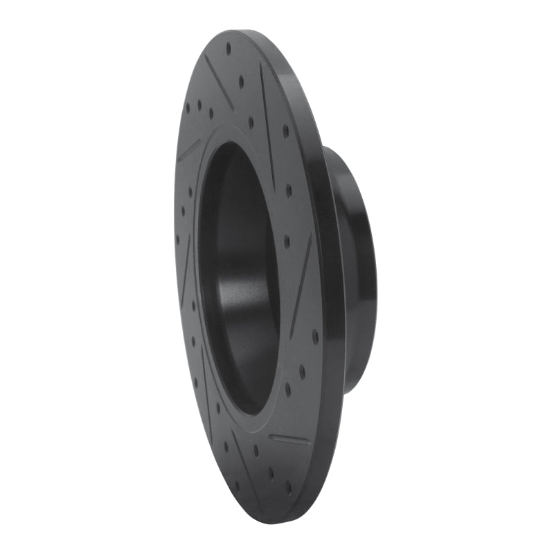 R1 Concepts R1 08-15 Audi TT Quattro Rear Left Drilled & Slotted Black Brake Rotor