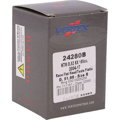 Vertex Pistons Vertex Piston 04-11 KTM 105 SX 105cc Cast Race Piston Kit