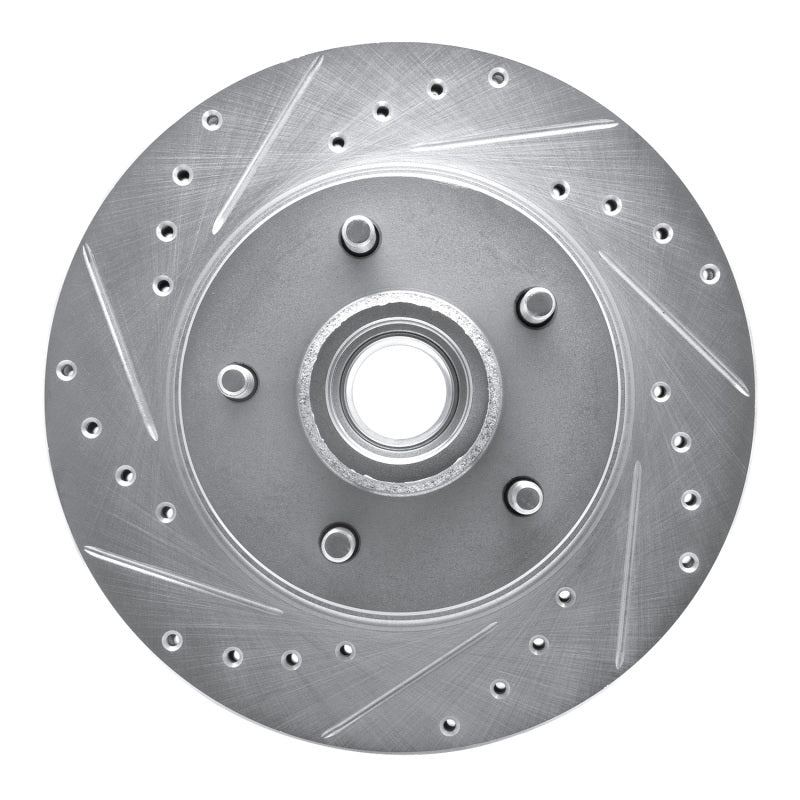 R1 Concepts R1 77-78 Buick Riviera Front Left Drilled & Slotted Silver Brake Rotor