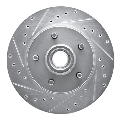 R1 Concepts R1 77-78 Buick Riviera Front Left Drilled & Slotted Silver Brake Rotor