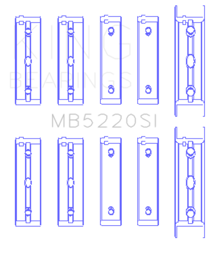 King Engine Bearings Subaru Ej20/Ej22/Ej25 (Incl. Turbo) (Size +0.25mm) Main Bearing Set