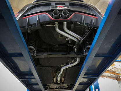 aFe Takeda 2-1/2in to 3in SS-304 Cat-Back Exhaust w/ C/F Tips 13-17 Hyundai Veloster L4-1.6L