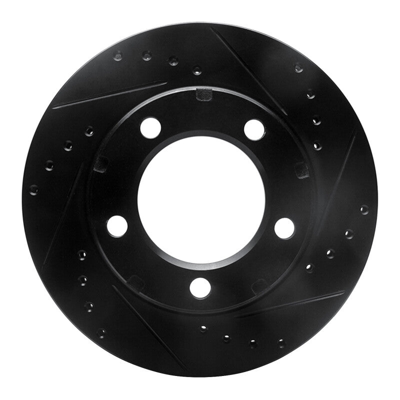 R1 Concepts R1 80-93 Dodge W100 Front Right Drilled & Slotted Black Brake Rotor
