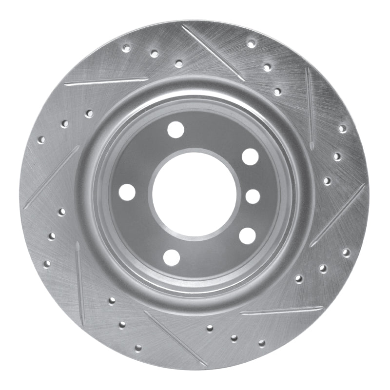 R1 Concepts R1 99-06 BMW 325CI (USA/Canada) Rear Left Drilled & Slotted Silver Brake Rotor