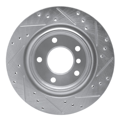 R1 Concepts R1 99-06 BMW 325CI (USA/Canada) Rear Left Drilled & Slotted Silver Brake Rotor