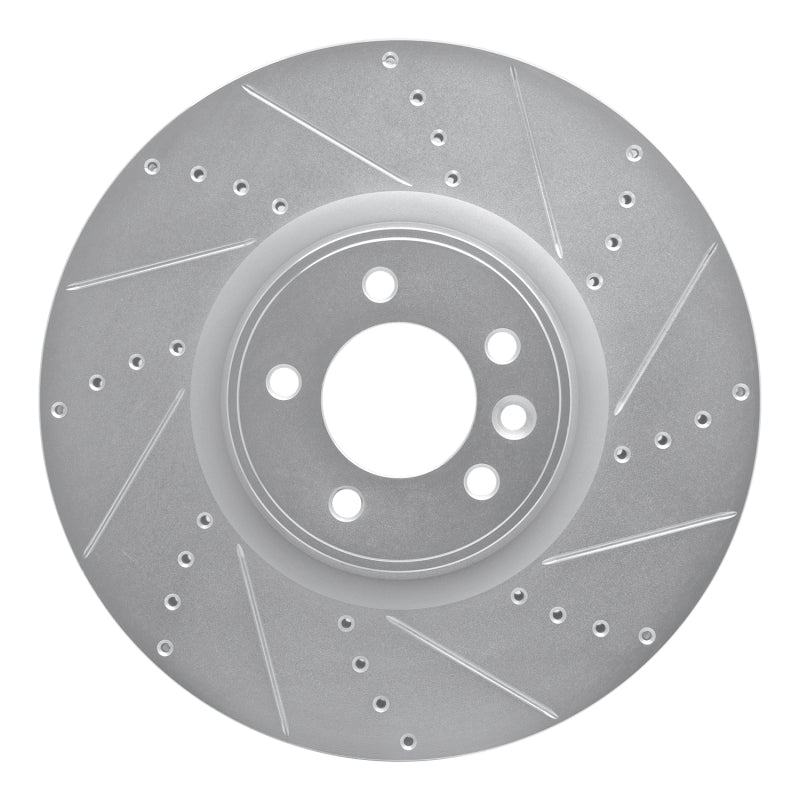 R1 Concepts R1 10-17 Land Rover Range Rover Front Right Drilled & Slotted Silver Brake Rotor