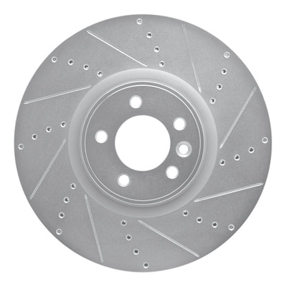 R1 Concepts R1 10-17 Land Rover Range Rover Front Right Drilled & Slotted Silver Brake Rotor