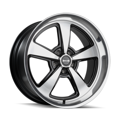 Ridler Wheels Ridler 652 18x9.5 / 5x114.3 BP / 0mm OS / 83.82mm Hub Gls Blk w/ Diamond Cut Face & Lip Wheel