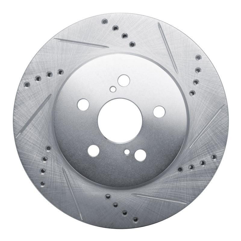 R1 Concepts R1 19-25 Toyota Prius Prime Front Right Drilled & Slotted Silver Brake Rotor