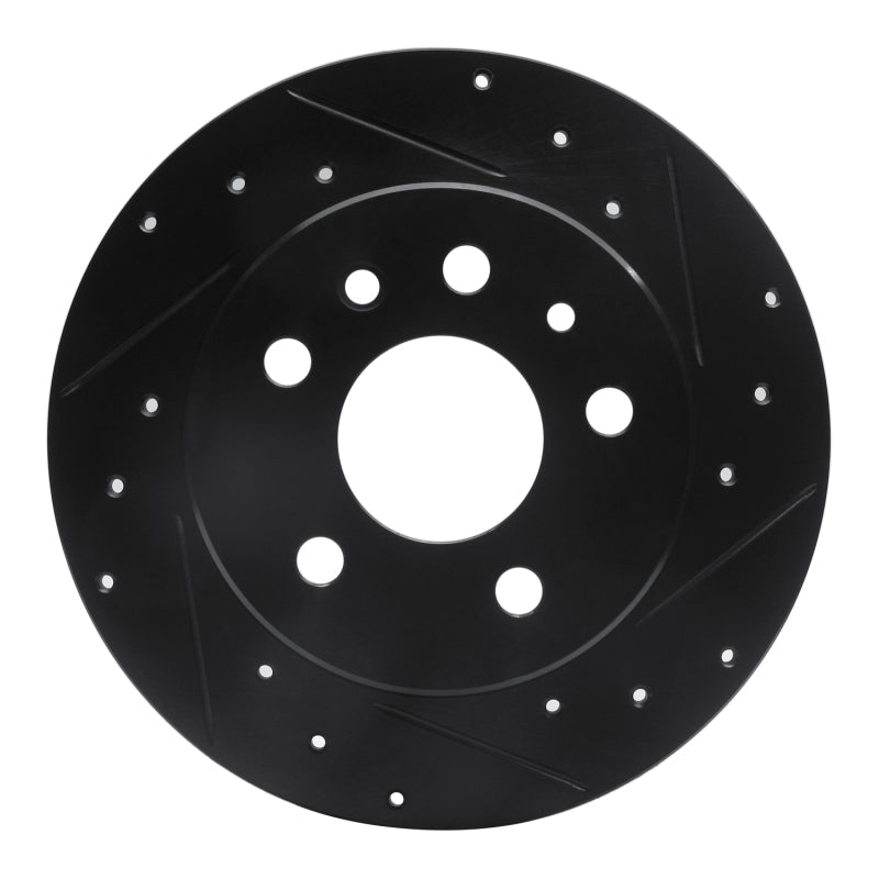 R1 Concepts R1 61-91 Mercedes-Benz 220 Rear Right Drilled & Slotted Black Brake Rotor