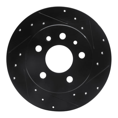 R1 Concepts R1 61-91 Mercedes-Benz 220 Rear Right Drilled & Slotted Black Brake Rotor