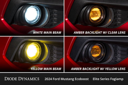 Diode Dynamics 2025 Ford Mustang GT Elite Series Add-On Fog Lamp Kit Yellow
