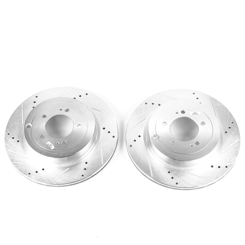 PowerStop Power Stop 2008 Mitsubishi Lancer Rear Evolution Drilled & Slotted Rotors - Pair