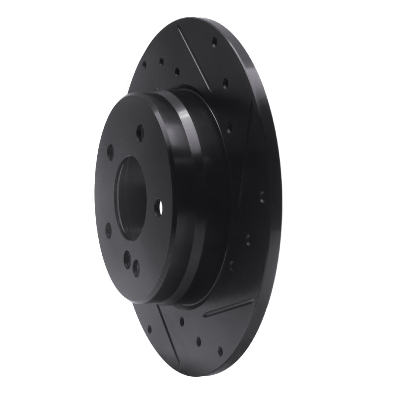 R1 Concepts R1 94-11 Mercedes-Benz CLK350 Rear Right Drilled & Slotted Black Brake Rotor