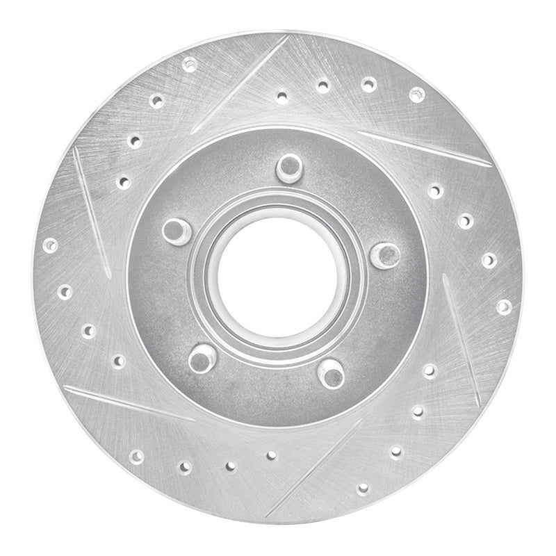 R1 Concepts R1 1990-1994 Ford Ranger (USA/Canada) Front Left Drilled & Slotted Silver Brake Rotor