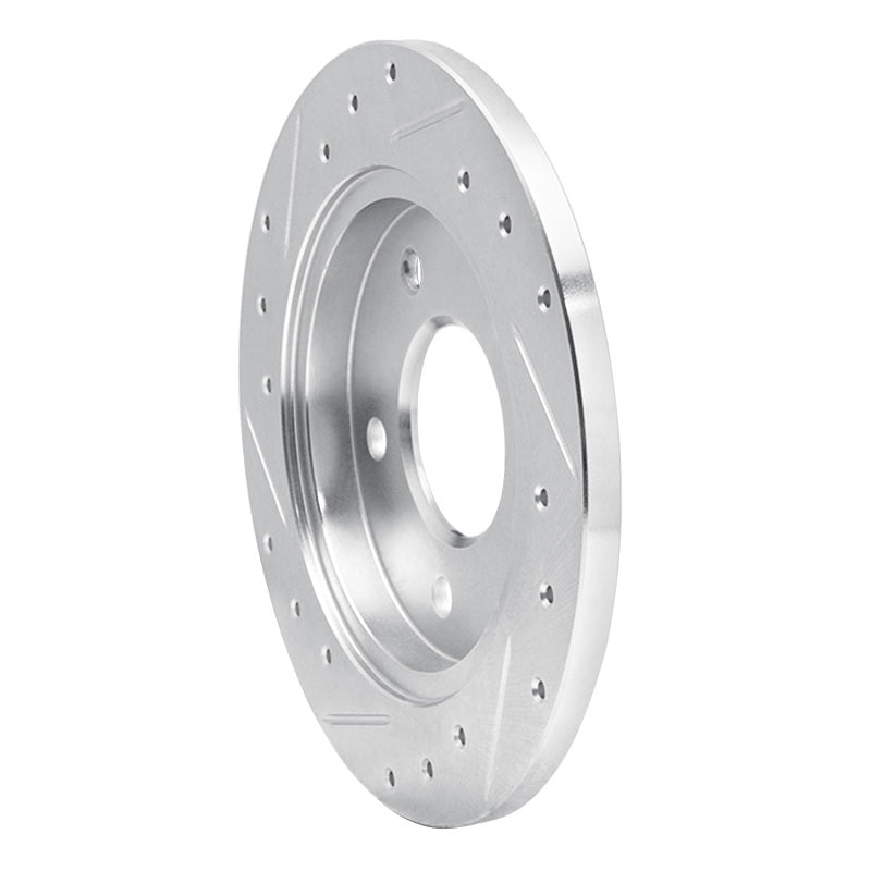 R1 Concepts R1 88-94 Buick Regal Rear Right Drilled & Slotted Silver Brake Rotor