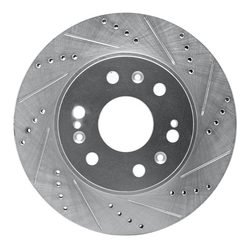 R1 Concepts R1 05-19 Chevrolet Silverado 1500 Front Right Drilled & Slotted Silver Brake Rotor