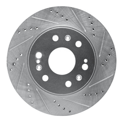 R1 Concepts R1 05-19 Chevrolet Silverado 1500 Front Right Drilled & Slotted Silver Brake Rotor