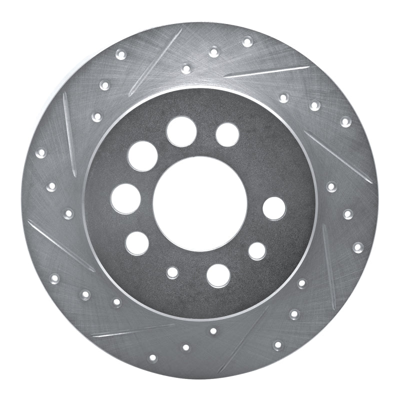 R1 Concepts R1 1974-1995 Volvo 245 Rear Left Drilled & Slotted Silver Brake Rotor