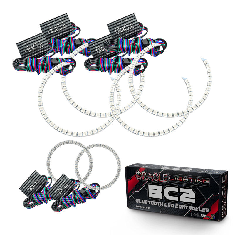 ORACLE Lighting Oracle Jeep Grand Cherokee 11-13 Triple Halo Kit - ColorSHIFT w/ BC1 Controller