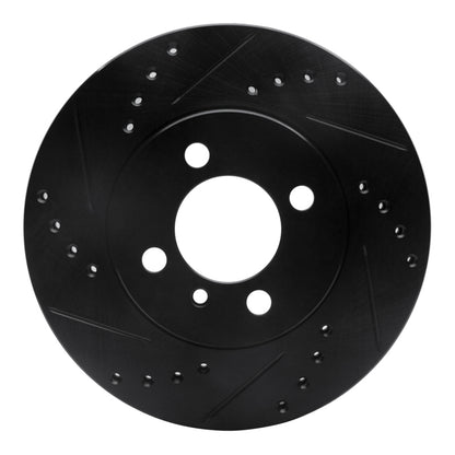 R1 Concepts R1 84-91 BMW 325I (USA/Canada) Front Left Drilled & Slotted Black Brake Rotor