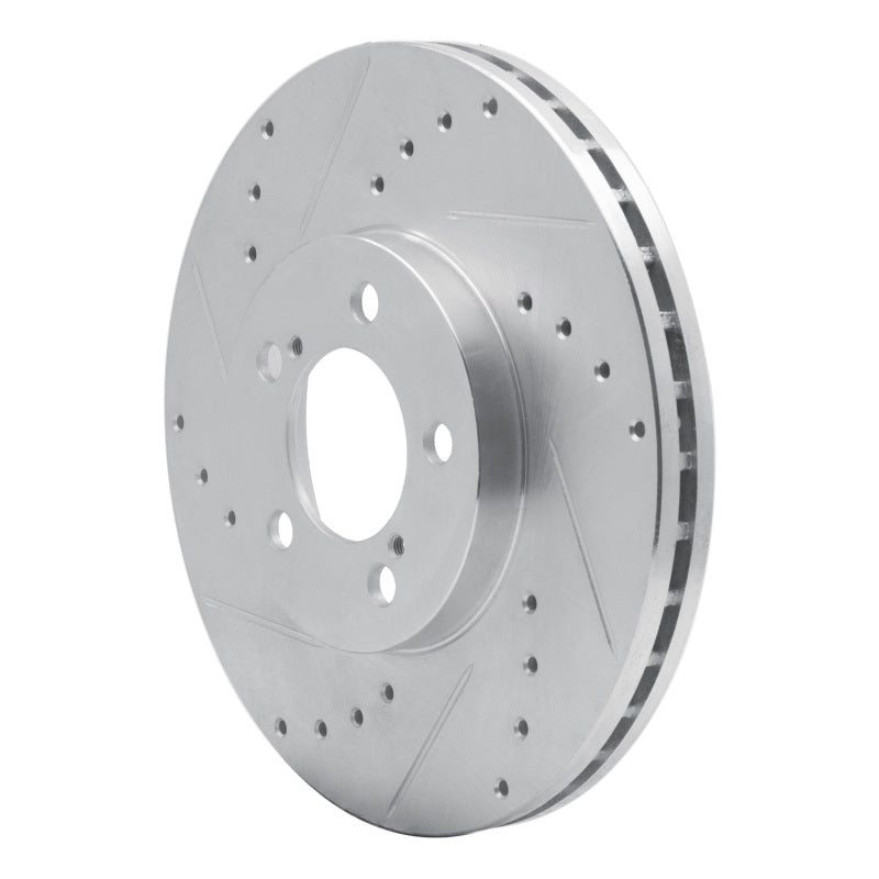 R1 Concepts R1 93-07 Ford Thunderbird Front Left Drilled & Slotted Silver Brake Rotor