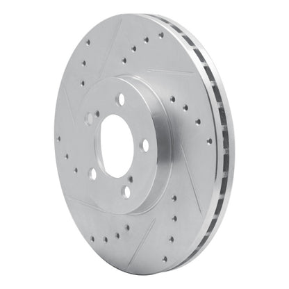 R1 Concepts R1 93-07 Ford Thunderbird Front Left Drilled & Slotted Silver Brake Rotor