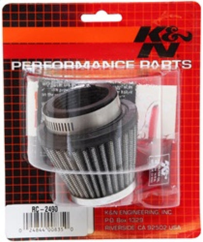 K&N Engineering K&N Universal Chrome Filter - Round Tapered - 3in Base OD x 2in Top OD x 2.375in H