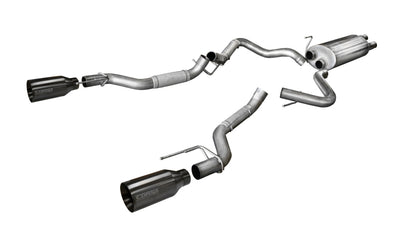 CORSA Performance Corsa 2017-2020 Ford F-150 Raptor 3.5L Sport Cat-Back Dual Rear Exit w/ 5in Gunmetal Tip