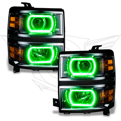 ORACLE Lighting Oracle Chevy Silverado 14-15 Halo Kit Projector Style - ColorSHIFT w/ BC1 Controller