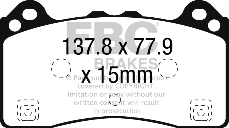 EBC Racing 16-18 Ford Focus (Mk3) RP-1 Race Front Brake Pads