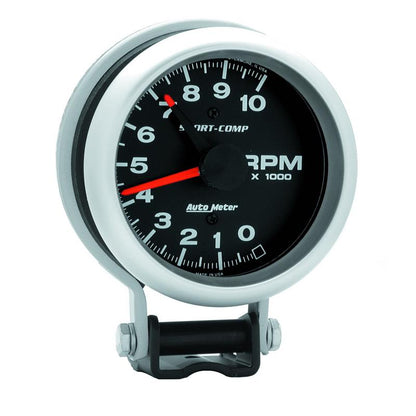 Autometer Standard 3-3/4in 10,000 RPM Pedestal Mount Tachometer Sport Comp