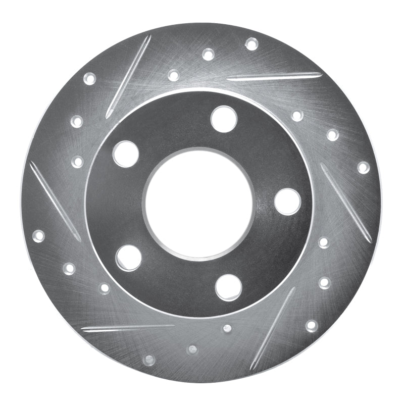 R1 Concepts R1 92-05 Audi A6 (Mexico) Rear Left Drilled & Slotted Silver Brake Rotor