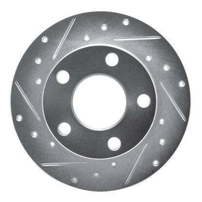 R1 Concepts R1 92-05 Audi A6 (Mexico) Rear Left Drilled & Slotted Silver Brake Rotor