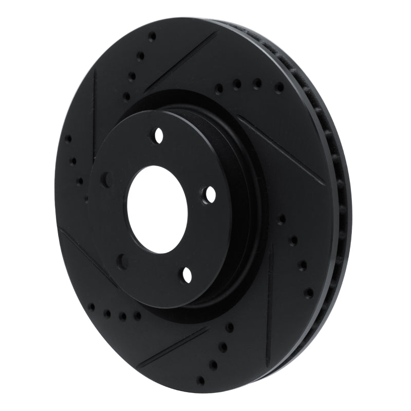 R1 Concepts R1 10-14 Renault SAFRANE (Mexico) Front Left Drilled & Slotted Black Brake Rotor