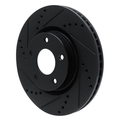 R1 Concepts R1 10-14 Renault SAFRANE (Mexico) Front Left Drilled & Slotted Black Brake Rotor