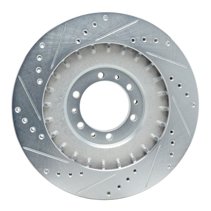 R1 Concepts R1 98-04 Mitsubishi Montero Sport (USA/Canada) Front Right Drilled & Slotted Silver Brake Rotor