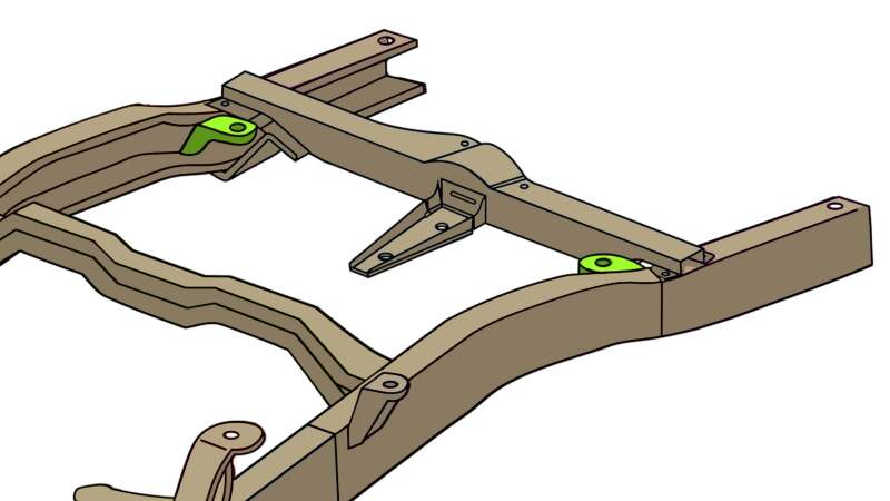 Rustbuster Rear Shock Mount Left Side